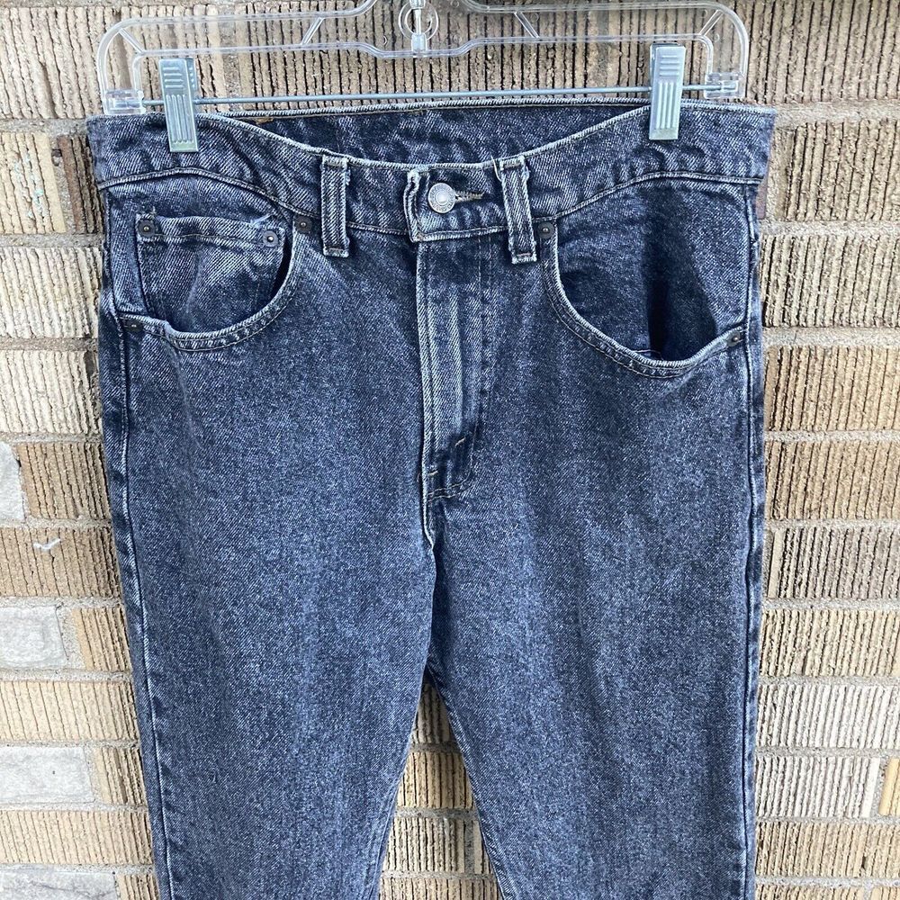 Vtg Men's Levi's‎ 31x30 Black/Gray Acid Wash Jeans 100% Cotton Denim Made in USA